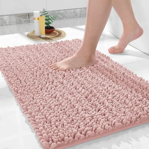 Miniatura 77 de Yimobra Alfombras de Baño Antideslizantes Lavables - Alfombra de Baño de Chenilla Ultra Suave Absorbente, Alfombra Peluda de Secado Rápido para Negro