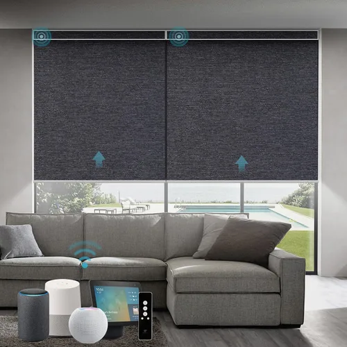 Miniatura 54 de SmartWings Persianas Motorizadas con Sombras para Ventana Control Remoto Funciona con Thread Apple Homekit Z-Wave Alexa 100% Blackout de Doble Cara