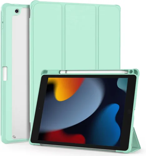 Miniatura 15 de OKP Funda para iPad de 9ª/8ª/7ª Generación (2021/2020/2019), Fundas para iPad de 10.2 pulgadas con Soporte Tríptico, Funda Delgada para iPad