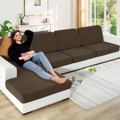 Miniatura 64 de YEMYHOM 【Liquidación】 Fundas Elásticas para Cojines de 1 Pieza, Fundas de Cojín de Asiento para Sofá y Silla, Funda Suave de Sofá de Repuesto