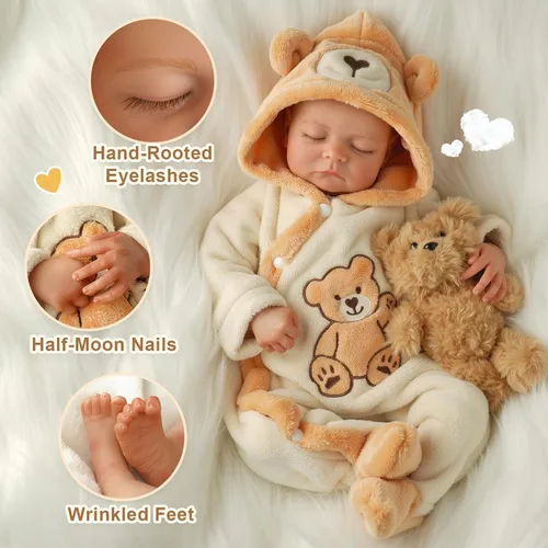 Miniatura 2 de BABESIDE Muñecas de bebé Reborn realistas para niños, 20 pulgadas, sensación de bebé real, muñeca de bebé recién nacido, muñeca de cuerpo completo