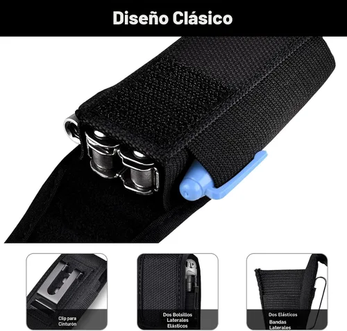 Miniatura 5 de Funda compatible con Leatherman Wave Plus Wingman Surge Rebar Multiherramienta Funda de cinturón de nylon con clip de cinturón
