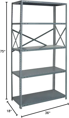 Miniatura 56 de Quantum QSBU-245BK Heavy Duty Shelving Unit with (7) Shelves and (24) QUS245 Black Bins for Garage Warehouse Storage Distribution 400 lb Load