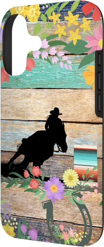 Miniatura 2 de Cute Serape Spring Flower Rodeo Western Horse Barrel Racing Case for iPhone 17
