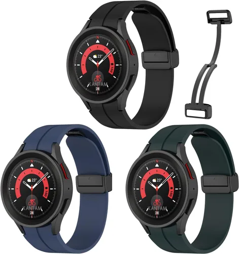 Miniatura 11 de Correa deportiva de silicona para Galaxy Watch 5 Pro de 1.772 pulgadas, sin huecos, compatible con Galaxy Watch 7, 6, 5, 4, correa de repuesto