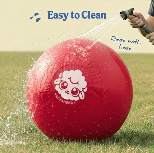 Miniatura 7 de Race&Herd Pelota de pastoreo XXL original de 25 pulgadas para perros grandes, juguetes de pastoreo, pelota duradera para perros grandes al aire