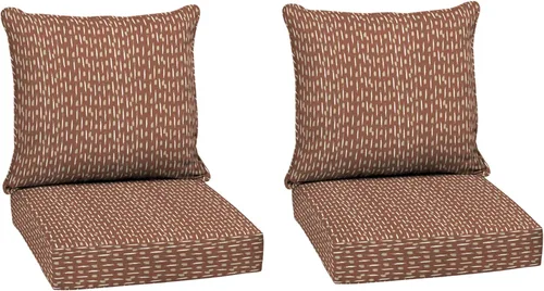 Miniatura 85 de Arden Outdoor Deep Seat Cushion Set, 24 x 24 pulgadas, Cojín para patio resistente al clima, a la lluvia y a la decoloración para silla, sofá y sofá