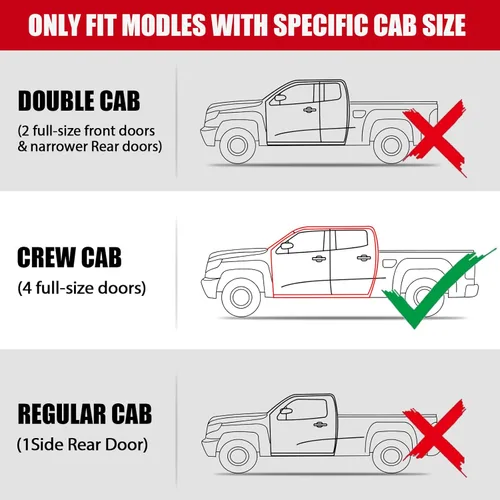 Estribos de 6 pulgadas compatibles con Chevy Silverado/gmc Sierra 1500 2007-2018 y 2007-2019 2500hd/3500hd Crew Cab (solo motor de gasolina). Barras