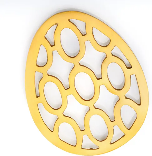 Miniatura 3 de Old Dutch 391BP" Big Egg Trivet, 10.125x8x0.5, negro