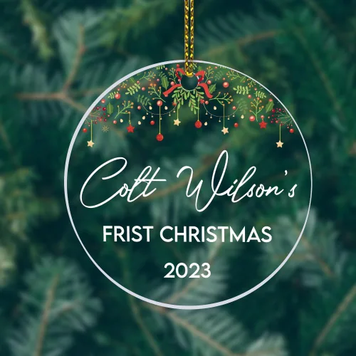 Miniatura 3 de Adorno de Navidad para el primer bebé, adornos personalizados para la primera Navidad del bebé 2023, adornos de bebé, decoraciones de recuerdo