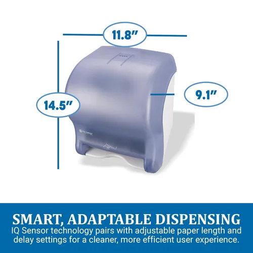 Miniatura 2 de San Jamar Dispensador de Toallas de Papel Clásico Smart Essense Dispensador Electrónico de Toallas en Rollo para Baño, Cocinas y Restaurantes, Azul