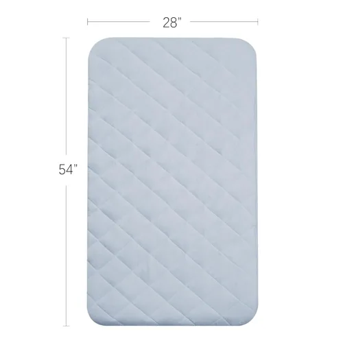 Miniatura 2 de Sábana para Regalo My Cuna Cama portátil para niños pequeños, cuna de viaje (solo sábana, cama no incluida), funda acolchada suave, gris, 54x28