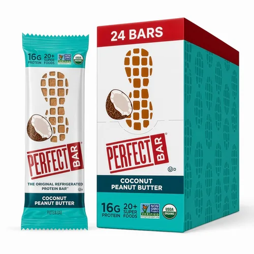 Miniatura 13 de Perfect Bar - Barra de proteínas con crujiente de frutas, frutos rojos mixtos y mantequilla de nueces, snack de proteínas, sin gluten, sin soya, sin
