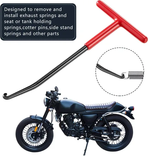 Miniatura 3 de 2 piezas de herramienta extractora de resortes de escape con ganchos, herramienta para ganchos, extracción de soportes de escape de motocicleta
