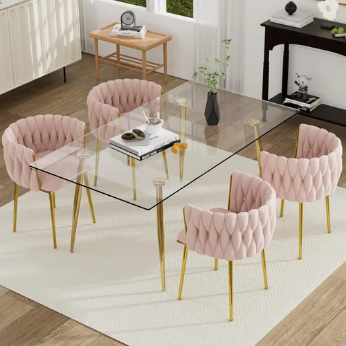 Miniatura 22 de Juego de mesa de comedor de cristal plateado para 2, juego de mesa cuadrada de lujo moderno de 36 pulgadas, juego de mesa de cocina minimalista de 3