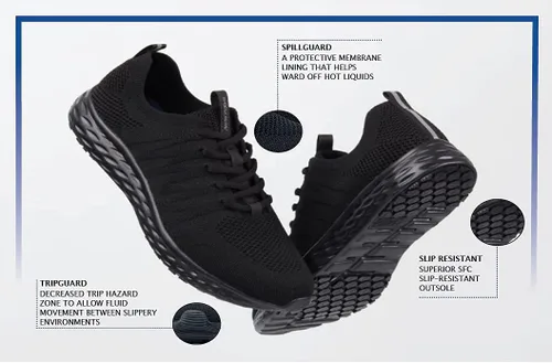 Miniatura 10 de Shoes for Crews Everlight - Zapatos de trabajo antideslizantes para hombre, calzado de trabajo y seguridad, zapatos de trabajo transpirables
