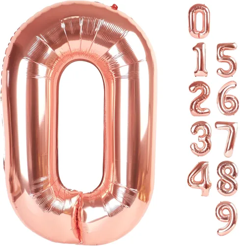 Miniatura 96 de Globos de números de 5 globos de 40 pulgadas, decoraciones de cumpleaños azules para niños y niñas, globos de números azul marino grandes