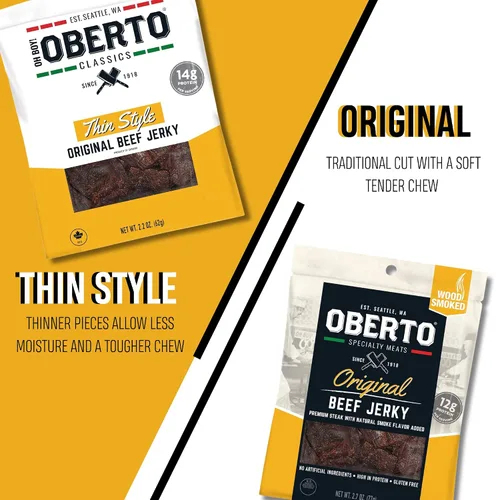Miniatura 6 de ¡Oh chico! Oberto Classics Thin Style Original Beef Jerky, 1.2 onzas (Pack de 8)