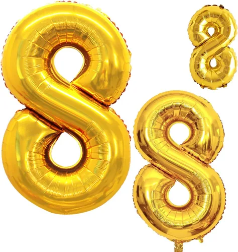 Miniatura 317 de Goer, conjunto de globos de papel aluminio para decoraciones de cumpleaños, globos de las letras de feliz cumpleaños y de números Oro