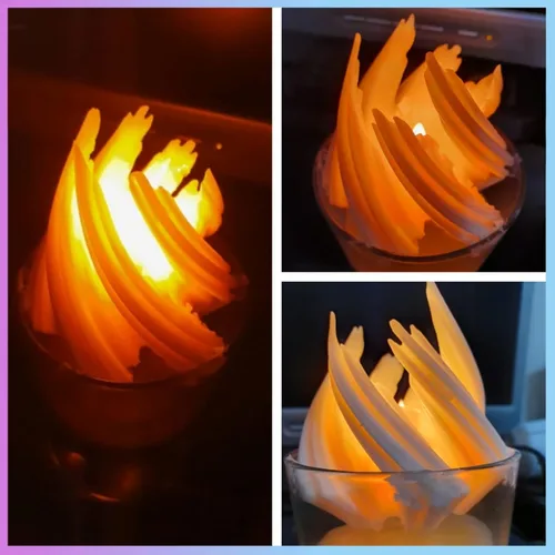 Miniatura 4 de Molde de vela de silicona con columna curvada geométrica cónica 3D, molde en forma de cono en espiral 3D de 4.8 pulgadas para hacer velas, aroma