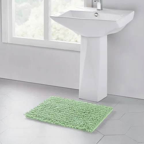 Miniatura 69 de Walensee Alfombra de baño antideslizante (24x17 pulgadas, rosa polvoriento) absorbente de agua, súper suave, lanuda de felpilla, lavable a máquina