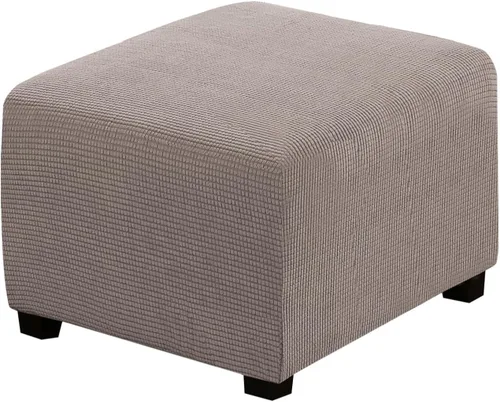 Miniatura 106 de H.VERSAILTEX Funda otomana rectangular de 29 a 34 pies para reposapiés, fundas protectoras para reposapiés, con tela jacquard elástica, gruesa