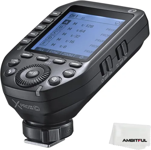 GODOX XproII-C 2.4G TTL Disparador de flash inalámbrico XProIIC Trigger Autoflash 1/8000s HSS Pantalla LCD grande 32 canales 16 grupos de reemplazo
