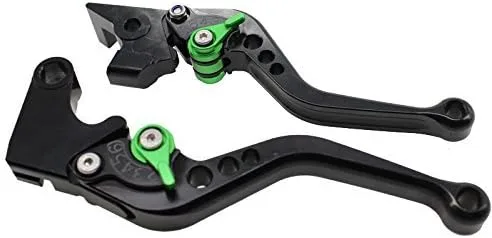 Miniatura 20 de Palancas Fxcnc de freno y embrague para carreras, Palanca verde con ajuste negro.