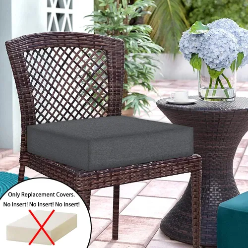Miniatura 2 de Magpie Fabrics - Juego de 2 fundas para cojines de patio (solo funda de repuesto, sin inserto!), funda impermeable para sillas de asiento profundo