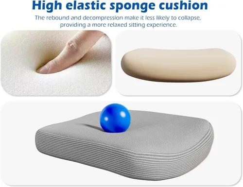 Miniatura 6 de TRALT Silla ergonómica de oficina, silla de escritorio con reposacabezas ajustable, silla de computadora de soporte lumbar, silla cómoda de malla