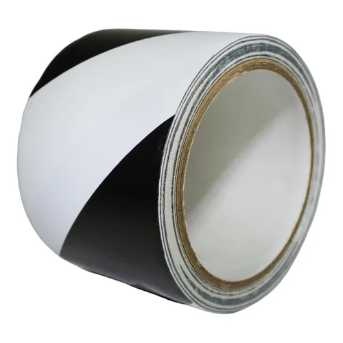 Miniatura 18 de GGR Supplies SST-618C Cinta de seguridad adhesiva de franja de advertencia de peligro negra y amarilla: 2" de ancho x 18 yardas. Negro y amarillo