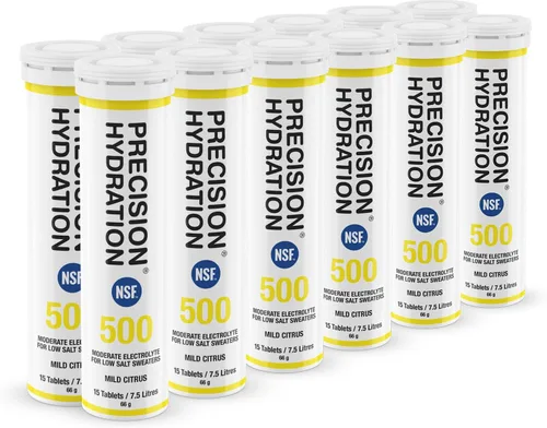 Precision Hydration Tabletas de electrolitos - Tabletas efervescentes de hidratación de múltiples fortalezas - Combate los calambres - Bajas en