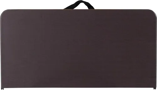 Miniatura 6 de Flash Furniture - Mesa plegable cuadrada de plástico de madera marrón granito de 2.83 pies con asa de transporte
