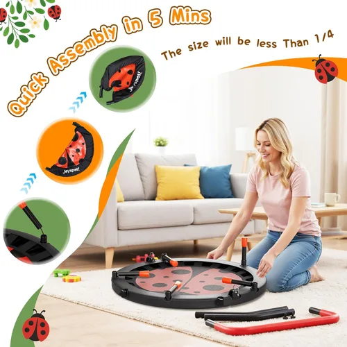 Miniatura 4 de Premium 3FT Foldable Toddler Trampoline for Kids Ages 3-6, 36 Inch ASTM Certified Mini Trampoline with Adjustable Handle, 100 lbs Capacity, Quiet