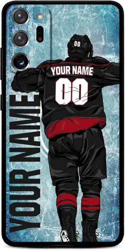 Miniatura 17 de Funda personalizada de bricolaje con nombre y número de hockey sobre hielo para Samsung Galaxy Note 20/20 Ultra 10 Pro Note 9 8, silicona líquida