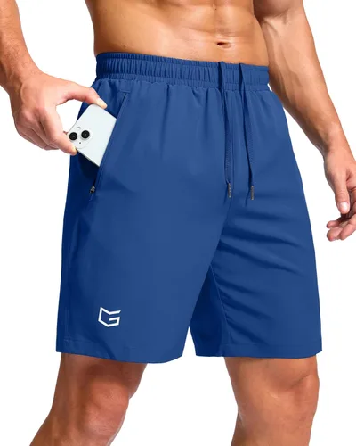 Miniatura 23 de G Gradual Pantalones cortos deportivos para correr para hombre con bolsillos con cremallera, de secado rápido, de 7 pulgadas, 5 pulgadas, 9