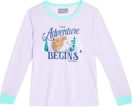 Miniatura 6 de Eddie Bauer Conjunto de pijama para niña, acogedor conjunto de ropa de dormir de invierno de forro polar, camisa de manga larga de 4 piezas