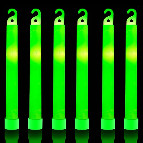 32 Barras Luminosas Ultra Brillantes de 6 Pulgadas Grandes de Color Verde para Halloween - Barras de Luces Químicas con 12 Horas de Duración -