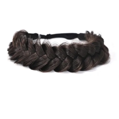 Miniatura 13 de Diadema trenzada, 2 hebras, clásica, gruesa, trenzada, ancha, elástica, de calidad, sintética, trenzada, para mujeres y niñas, estilo bohemio, 2.42