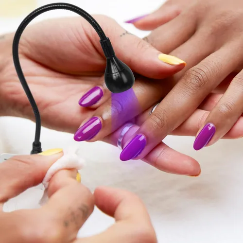 Miniatura 5 de AORAEM Lámpara LED para Uñas 3W LED Uñas Secador Portátil de Manicura Luz de Curado de Esmalte en Gel con Cuello de Cisne Negro Luz UV para Uñas