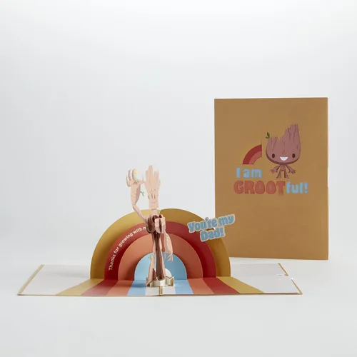 Miniatura 5 de Lovepop Guardianes de la Galaxia Groot - Tarjeta emergente 3D del día del padre para papá, para él, hombres, esposo, divertida tarjeta