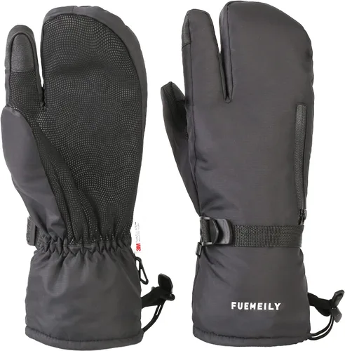 FUEMEILY Manoplas de esquí de invierno para hombres y mujeres, guantes de nieve cálidos para adultos para clima frío, guantes Thinsulate para motos