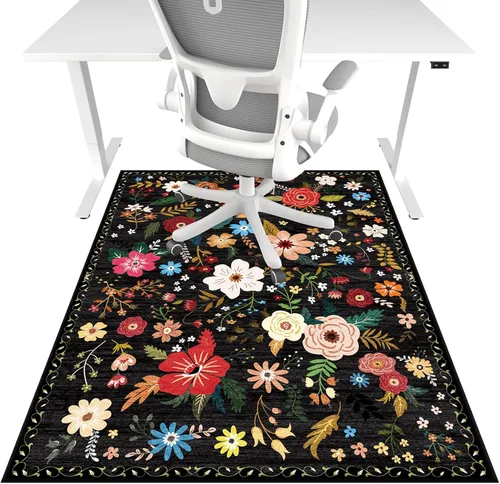 Miniatura 10 de Tapete para silla de oficina para suelo de madera dura y azulejos, 36 x 48 pulgadas, tapete resistente para silla de escritorio para suelos duros