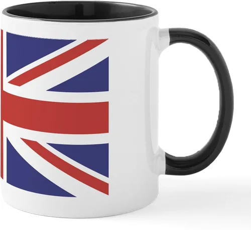 Miniatura 86 de CafePress Born American, British By Hea Taza de café de cerámica de 11 oz (11.0 fl oz)