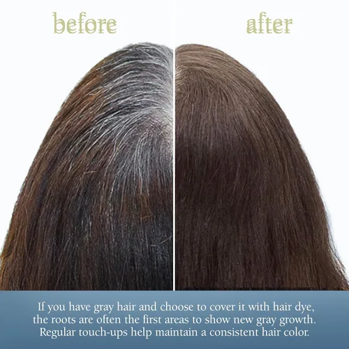 Miniatura 4 de Spray de retoque de raíces de cabello DIY de 20 minutos, cobertura de canas veganas semipermanentes para hombres y mujeres, tinte de color de Marrón