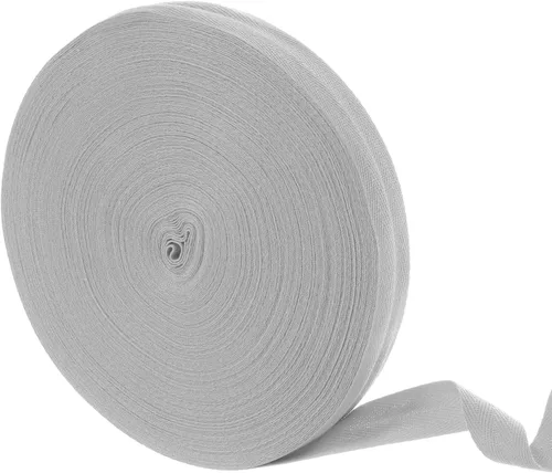 Miniatura 15 de uxcell Cinta de sarga de algodón de 50 yardas, cinta de espiga de 3/8 pulgadas para coser ropa, manualidades (azul)