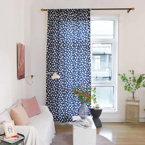Miniatura 70 de Deeprove Cortinas bohemias para dormitorio, rayas huecas de ganchillo crema y estampado floral, tela de lino de algodón, con borlas beige bohemias