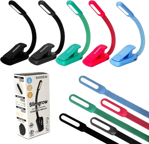Miniatura 9 de Luz de libro recargable para lectura, luz de clip de 9 LED para el cuidado de los ojos con 9 temperaturas de color, atenuación continua, batería