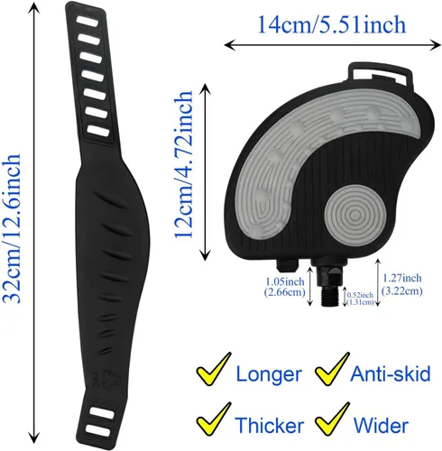 Miniatura 4 de Pedales de bicicleta estática con correas para bicicleta Peloton, bicicleta de ciclismo giratoria, bicicleta de ejercicio interior, piezas