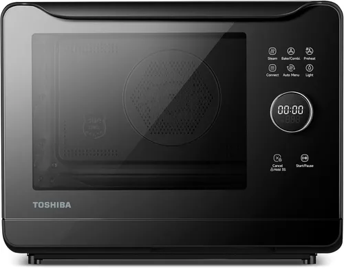 TOSHIBA Horno de vapor compacto 6 en 1, encimera de horno combinado con vapor de convección y horneado, fermento, freidora de aire, cocción lenta,